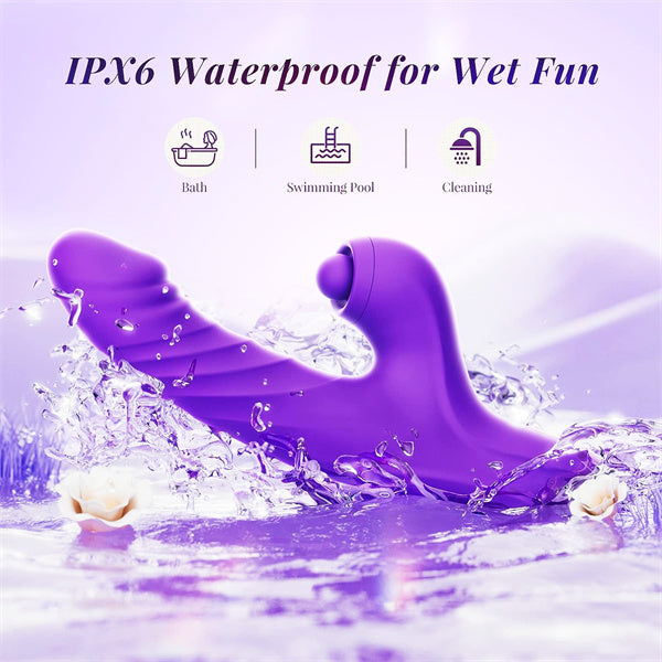 10 Vibration & 7 Thrusting Mode Rabbit Vibrator Purple