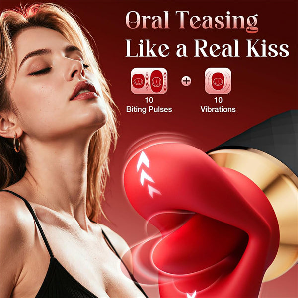Thrusting Tongue Vibrator Rose Toy With APP Control