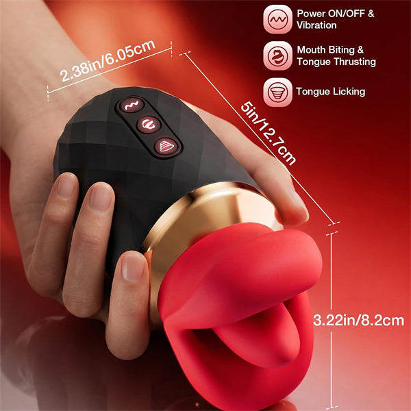 Thrusting Tongue Vibrator Rose Toy With APP Control