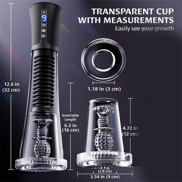 Transparent Visua Male Masturbator Penis Pump Enlarger