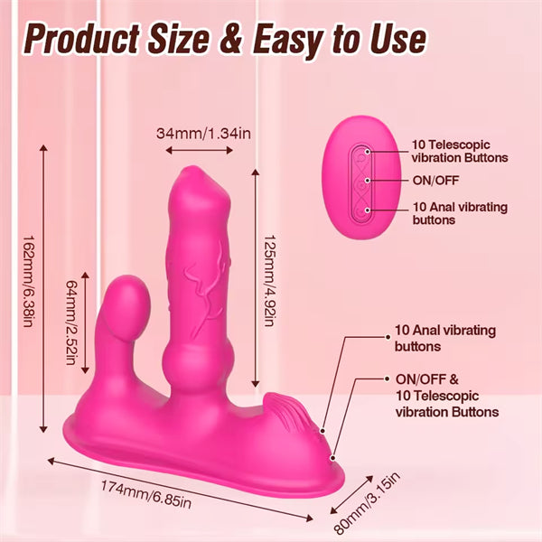 Triple-Action Sit & Ride Vibrator With APP Remote Control