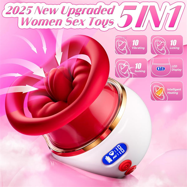 Buy Upgraded 5IN1 Mouth Vibrator | Rose Toy | Rosetoy ROSETOY Buy Upgraded 5IN1 Mouth Vibrator | Rose Toy | Rosetoy ROSETOY