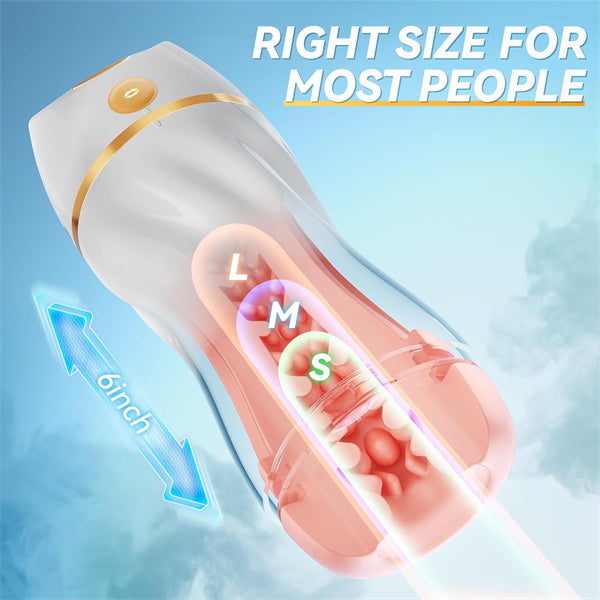 Upgraded 7 Vibration & Suction Stroker White