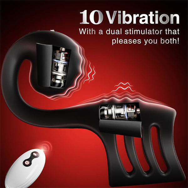 Vibrating Cock Ring Sleeve with Snail-Shaped Vibrator