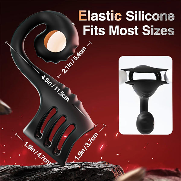 Vibrating Cock Ring Sleeve with Snail-Shaped Vibrator