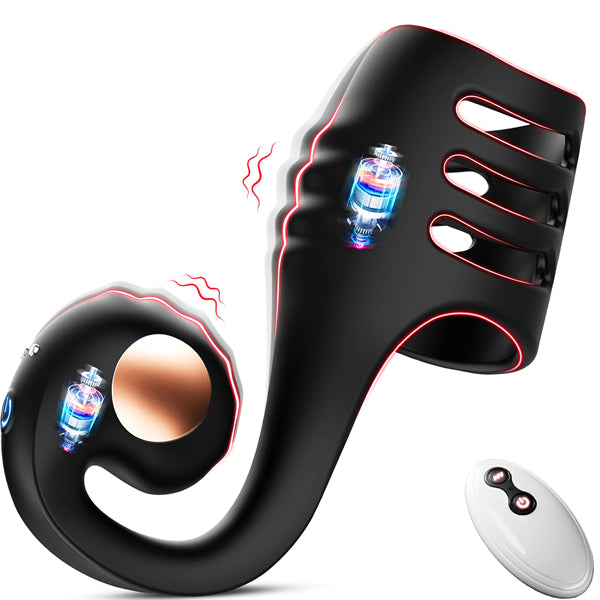 Vibrating Cock Ring Sleeve with Snail-Shaped Vibrator