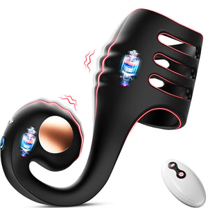 Vibrating Cock Ring Sleeve with Snail-Shaped Vibrator