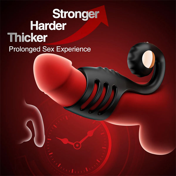 Vibrating Cock Ring Sleeve with Snail-Shaped Vibrator