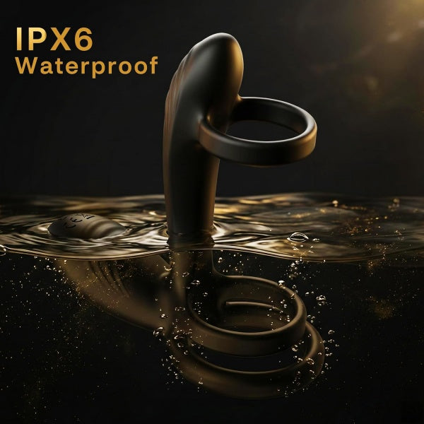Vibrating Cock Ring with 360° Twisting G-Spot Stimulator