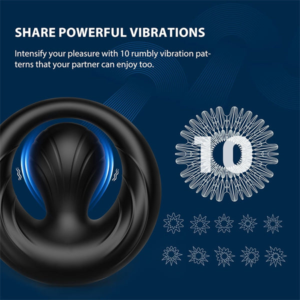 Vibrating Cock Ring with Flexible Bulb Clitoral Stimulator
