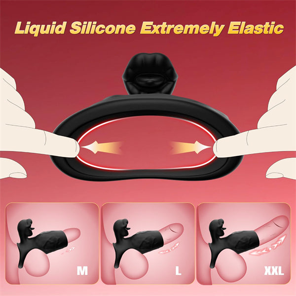 Vibrating Cock Ring with Penis Sleeve