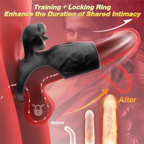 Vibrating Cock Ring with Penis Sleeve