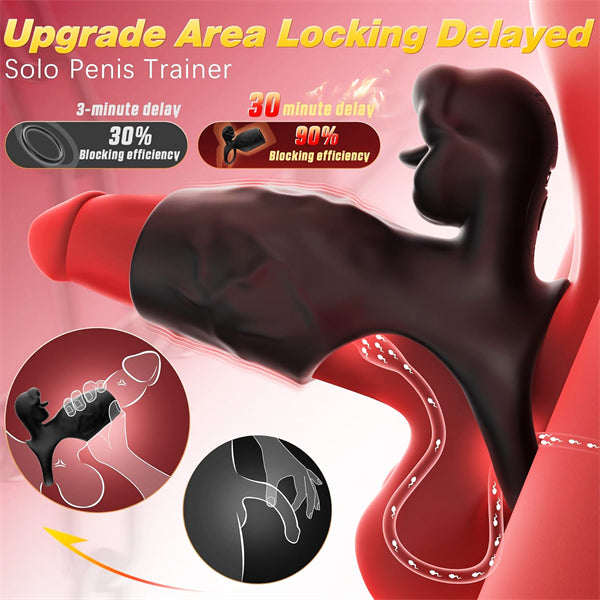 Vibrating Cock Ring with Penis Sleeve