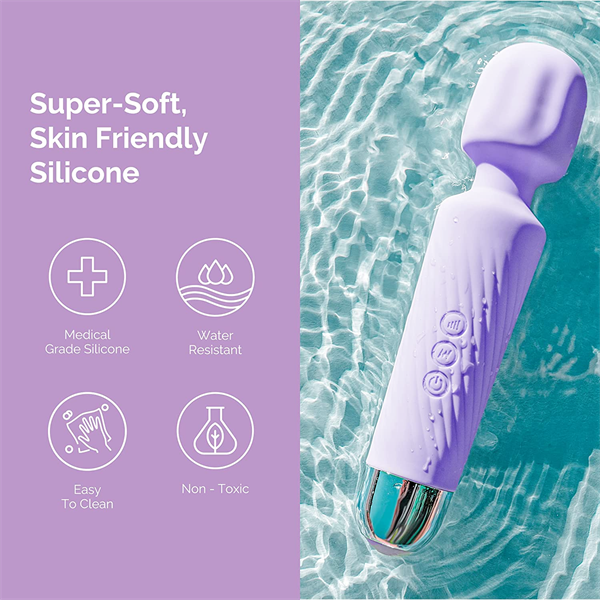 Colorful AV Wand Vibrator Light Purple