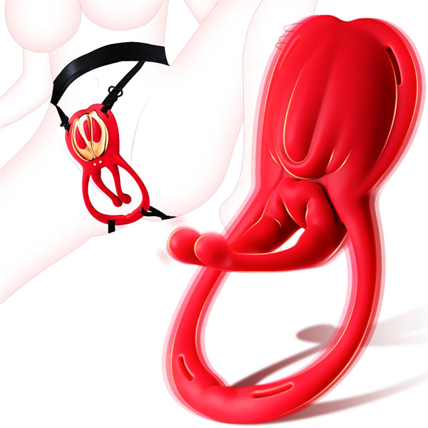 Wearable Vibrator Couples Sex Toys Strap on Vibrator with 10 Vibration Modes
