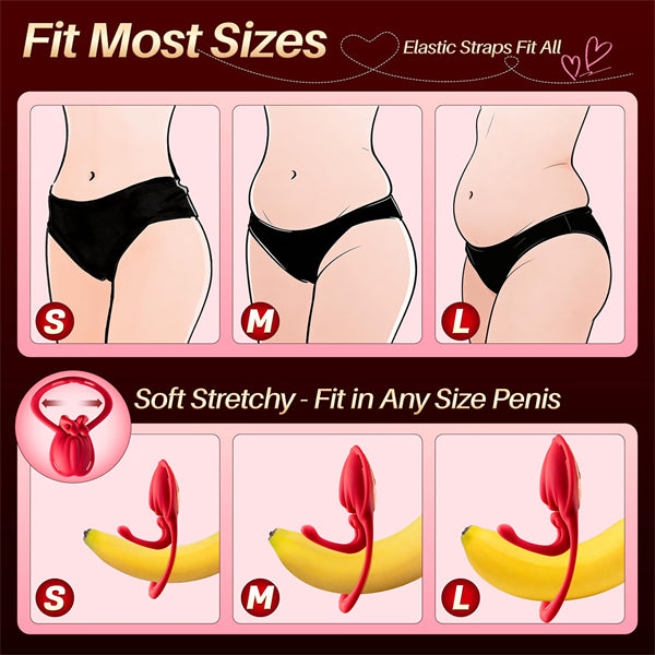 Wearable Vibrator Couples Sex Toys Strap on Vibrator with 10 Vibration Modes