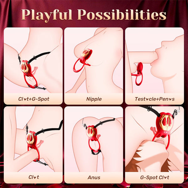 Wearable Vibrator Couples Sex Toys Strap on Vibrator with 10 Vibration Modes