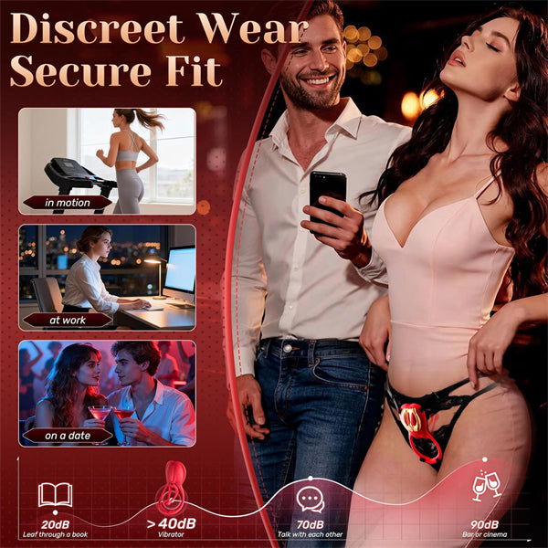 Wearable Vibrator Couples Sex Toys Strap on Vibrator with 10 Vibration Modes