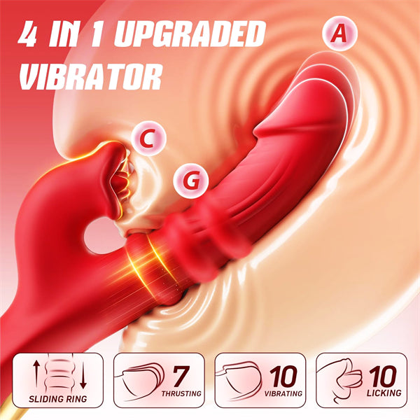 4IN1 G Spot Vibrator with Sliding Ring