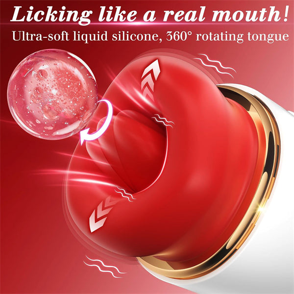 Soft Licking Sucking  Big Mouth Vibrator PRO4 (With Cover)