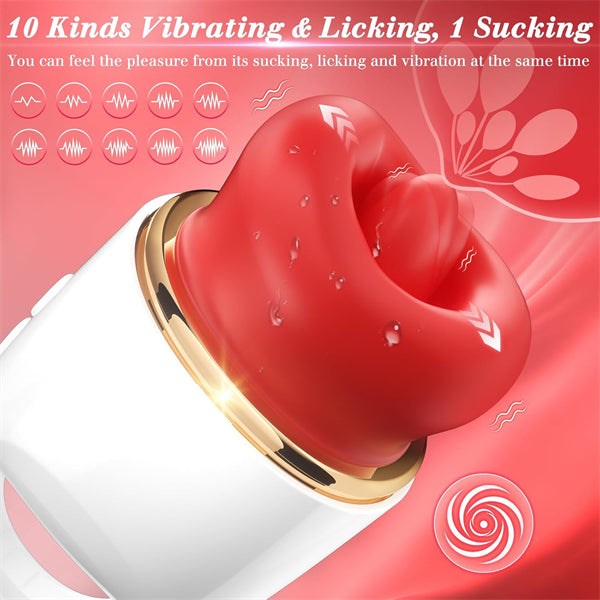 Soft Licking Sucking  Big Mouth Vibrator PRO4 (With Cover)