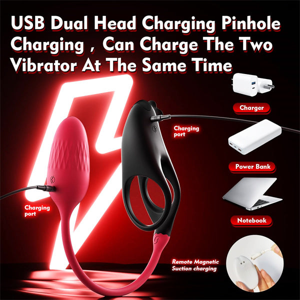 Rose Cock Ring Vibrator With Love Egg