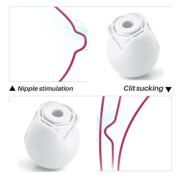 Glow In Dark Rose Vibrator Light Blue