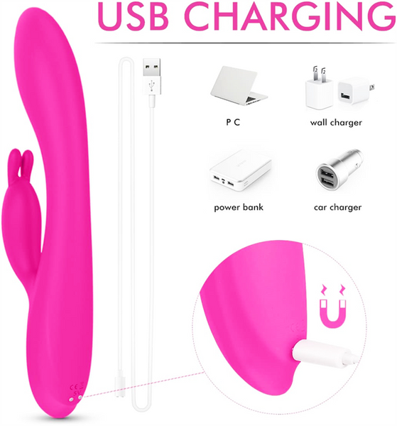 Heating Rabbit Vibrator Hot Pink