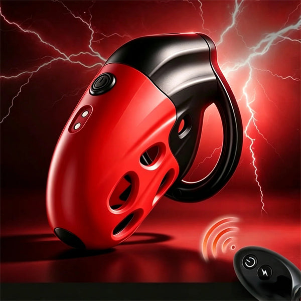 Lockink Estim Chastity Cage – Retractable, Vibrating & Wireless Remote