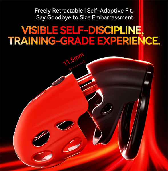 Lockink Estim Chastity Cage – Retractable, Vibrating & Wireless Remote