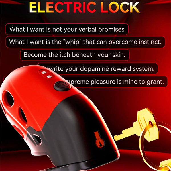 Lockink Estim Chastity Cage – Retractable, Vibrating & Wireless Remote