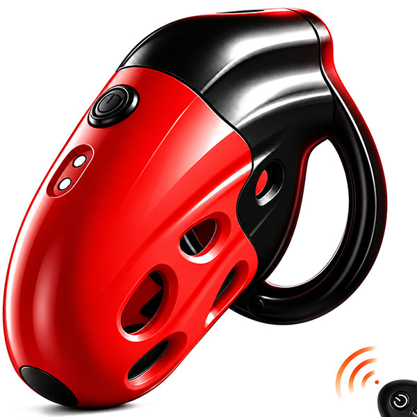 Lockink Estim Chastity Cage – Retractable, Vibrating & Wireless Remote