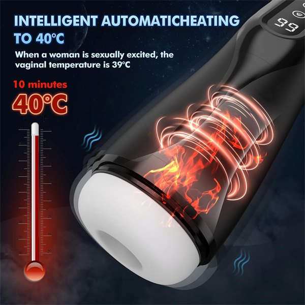 9 Suction & Vibration & Heating Male Stroker
