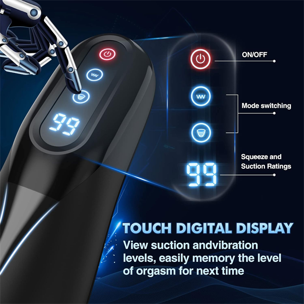 9 Suction & Vibration & Heating Male Stroker