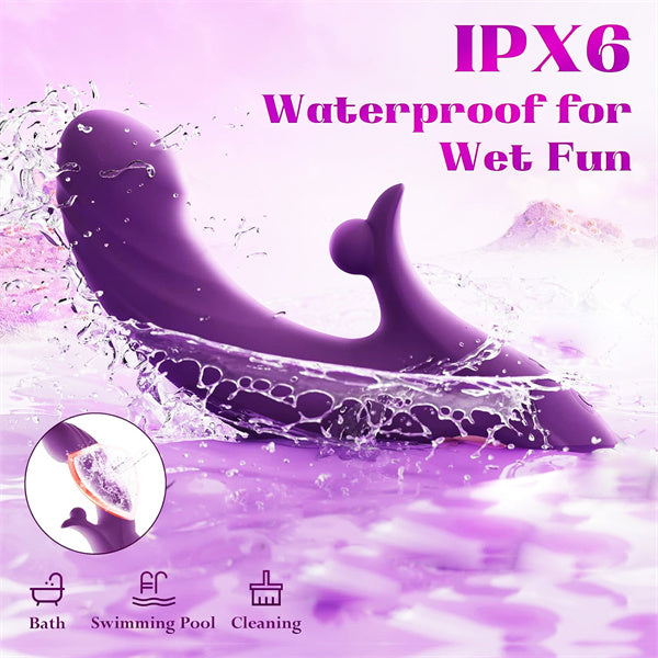 10 Vibrating &7 Thrust Modes & Heating  Rabbit Vibrator Purple