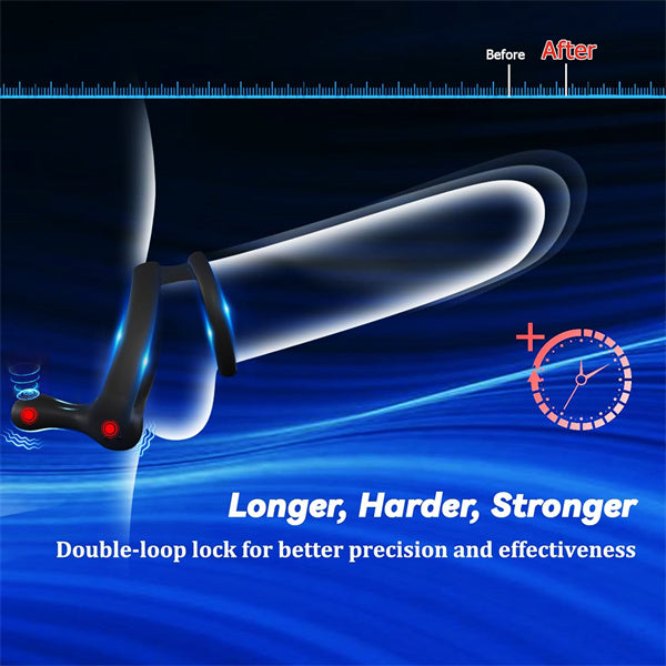 Dual Motors 9 Vibrations Remote Cock Ring