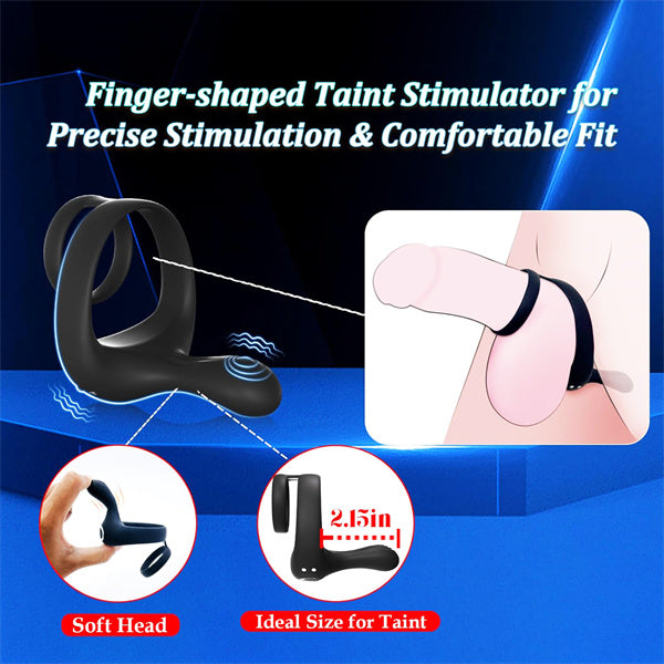 Dual Motors 9 Vibrations Remote Cock Ring