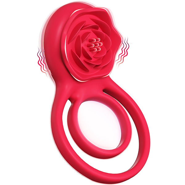 Rose Shaped Vibrating Cock Ring