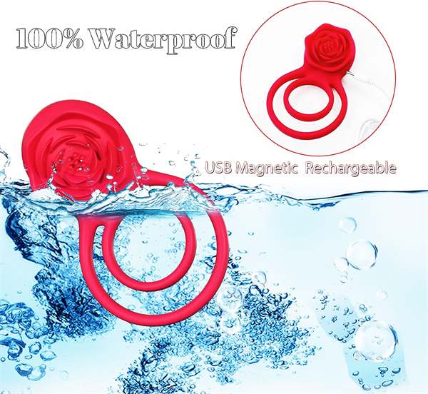 Rose Shaped Vibrating Cock Ring