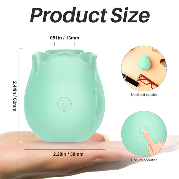 Regular Rose Vibrator Jade Green