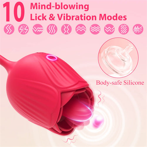 4IN1 Rose Sex Stimulator Vibrator Maria Red