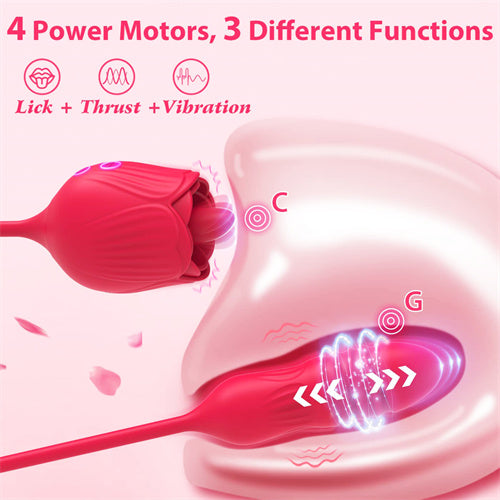 4IN1 Rose Sex Stimulator Vibrator Maria Red