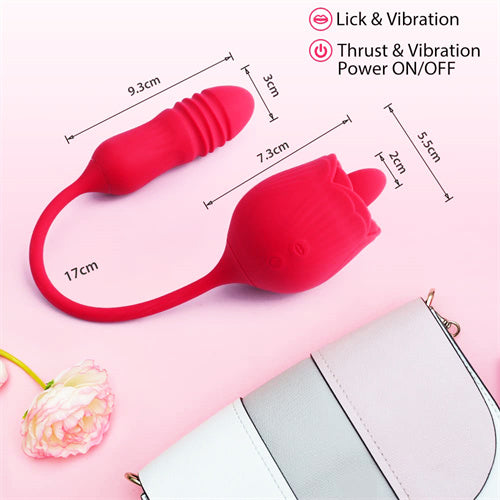 4IN1 Rose Sex Stimulator Vibrator Maria Red
