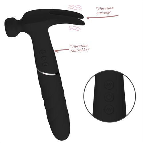 Rounded Hammer Vibrator Black