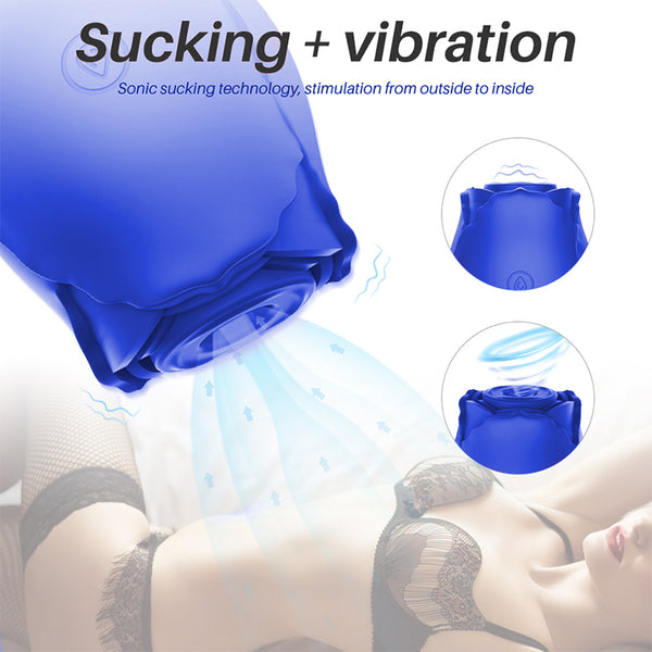 Regular Rose Vibrator Blue