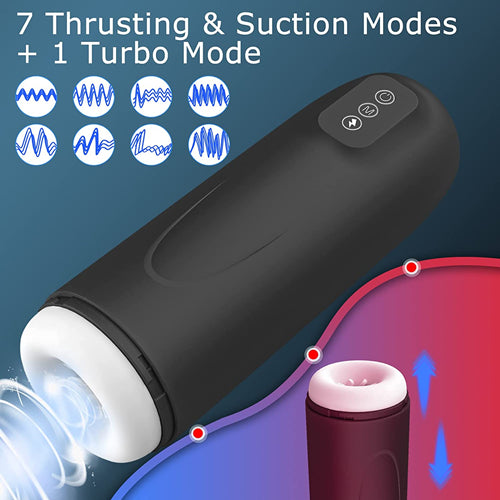 7 Modes Telescopic & Suction Stroker