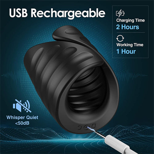 Male Masturbator Penis Training Vibrator with APP Control Green