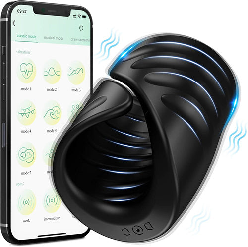 Male Masturbator Penis Training Vibrator with APP Control Green
