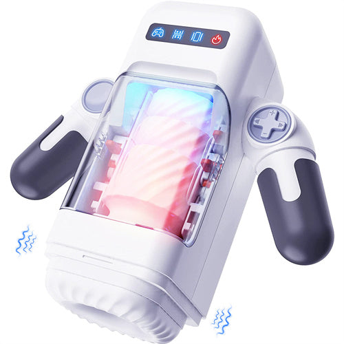 Game Cup -Thrusting Vibrating Masturbator with Heating System Black