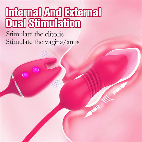 Clitorals Stimulator with Thrusting Bullet Vibrator Wonder lady